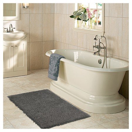 Glam up a tired bathroom - Heidi Milton - ideas to add glam - plush bath mat - Mohawk Home - memory foam bath mat