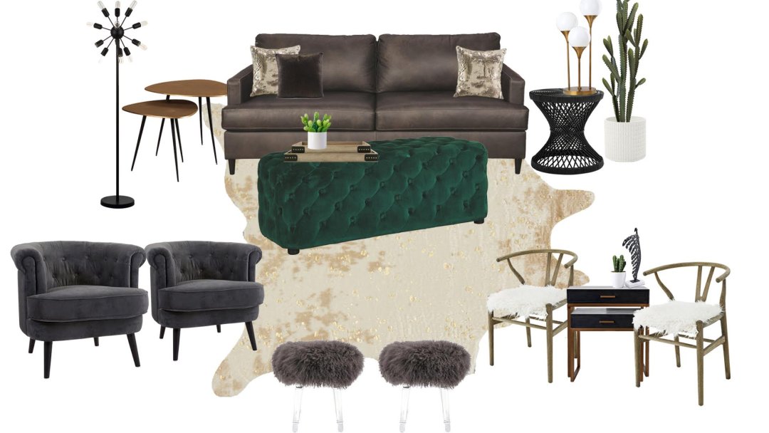 Curated image with Hettinger Sofa, Ash, Lister Accent Ottoman, Green, Shemleigh Accent Table (Set...