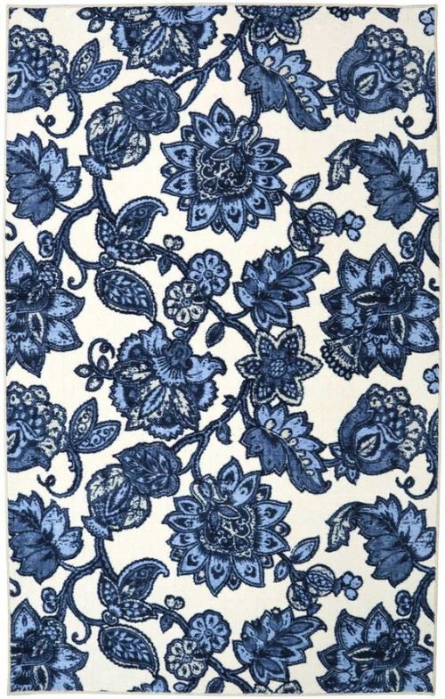 blue floral rug - Mohawk Home - blue rug