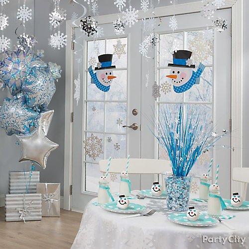 Snowflakes And Snowman Theme Party Ideas Party City