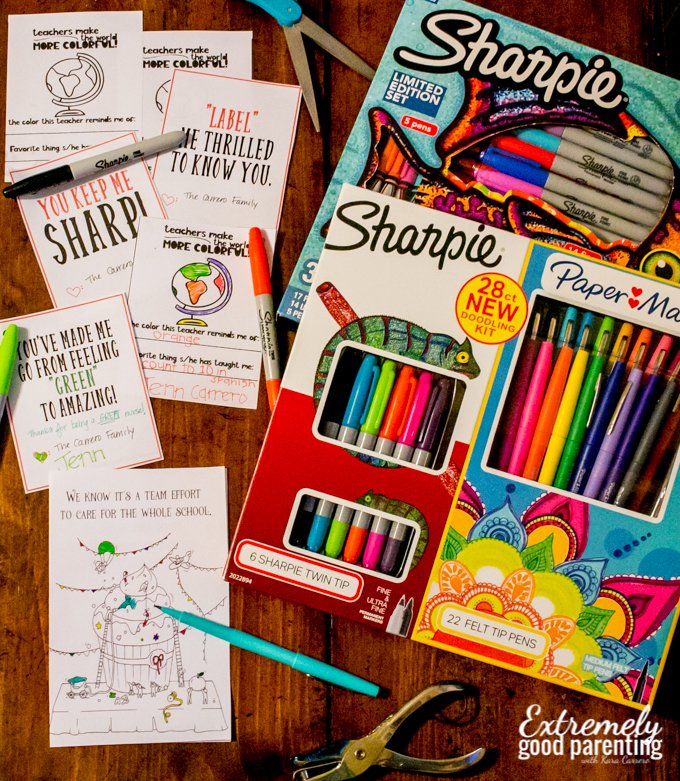 Sharpie Permanent Markers & Paper Mate Flair Box 28ct